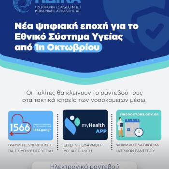 Από 1η Οκτωβρίου, αλλάζει ο τρόπος που κλείνουμε ραντεβού στα νοσοκομεία!